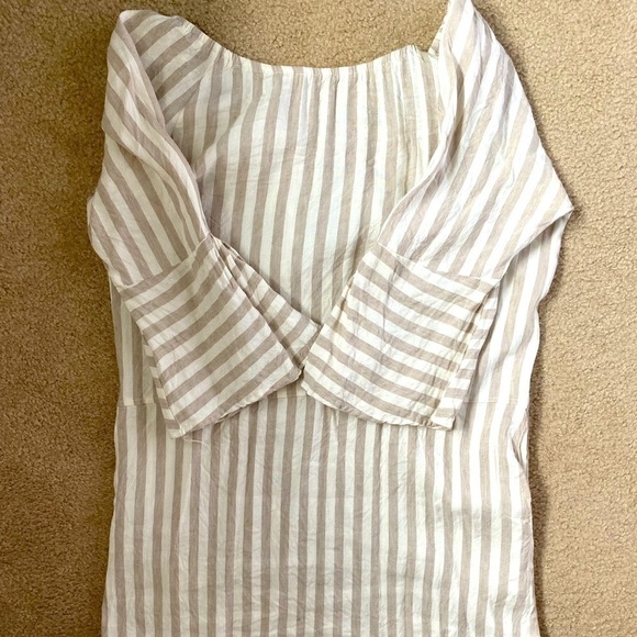 Free People Bell Sleeve Striped  Tunic - Picture 4 of 5